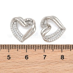 Pendenti in zirconi cubici trasparenti in micro pavè di ottone&nbsp;CU-CBA765C-07P