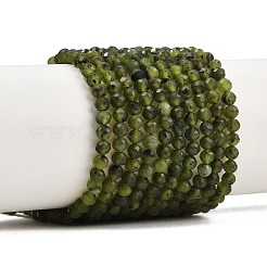 Natürliche kanadische Jade Perlen Stränge&nbsp;G-C281-A01-4mm