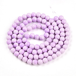 Chapelet de perles en verre baking paint&nbsp;DGLA-N012-8mm-02