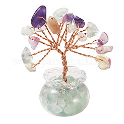 1 Stück natürliche Fluoritsplitter als Baumschmuck&nbsp;DJEW-TA0001-15F