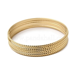 7 bracelet en acier inoxydable 201 pour femme&nbsp;BJEW-Z151-04G-01