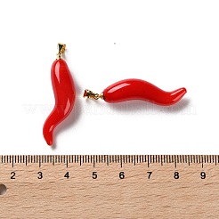 Handgefertigte Bunte Malerei-Arbeit mit Messing-Anhängern&nbsp;KK-Q095-02A