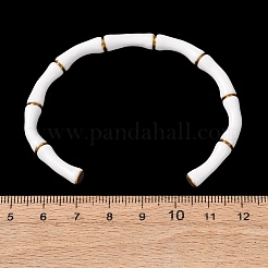 304 Edelstahl Emaille Manschette Armreifen für Damen&nbsp;BJEW-G780-01G