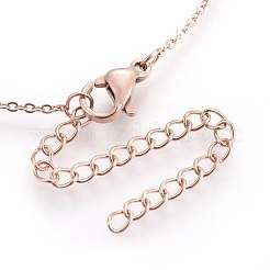 (vente d'usine de bijoux) Colliers pendentifs initiaux en acier inoxydable 304&nbsp;NJEW-G321-04RG-R