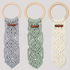 3 portasciugamani in filo di cotone intrecciato a 3 colori&nbsp;AJEW-GF0011-75