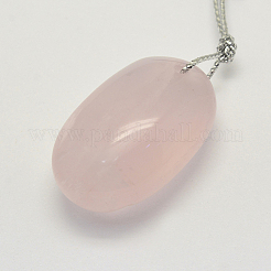 Natürlichen Rosenquarz Anhänger&nbsp;G-G694-A-14