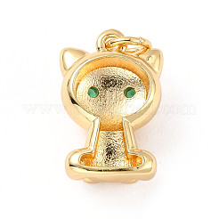 Gestell Messing micro ebnen Zirkonia Anhänger&nbsp;ZIRC-C035-04G