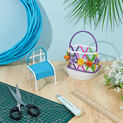 Bandes de rotin en plastique&nbsp;DIY-WH0816-132F