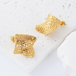 Boucles d'oreilles à clous en acier inoxydable 304 texturé pour femmes&nbsp;AM8265