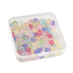 120 Stück 9 Farben transparent gespritzte Glasperlen&nbsp;GLAA-FS0002-13