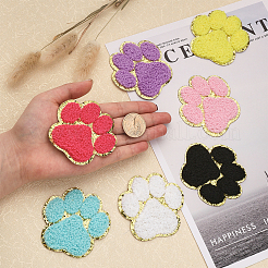 28 Stück 7 Farben Handtuch Stickerei Stil Stoff selbstklebend/aufnähen Patches&nbsp;DIY-CA0004-87