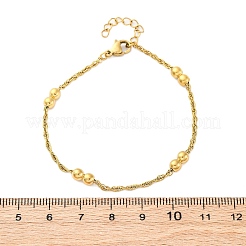 Bracciali a catena in corda di acciaio inossidabile 304 per donna&nbsp;BJEW-C094-10G