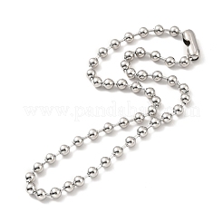 Ensemble collier et bracelet à chaîne à billes en acier inoxydable 304 résistant au ternissement&nbsp;STAS-D181-02P-01D