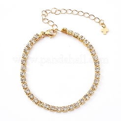 Messing Strass Strass Kette Armbänder&nbsp;X-BJEW-JB06002