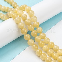 Chapelets de perles en jade topaze naturelle&nbsp;G-P454-01D-01
