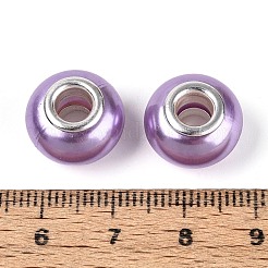 Cuentas europeas de resina estilo perla de imitación&nbsp;RPDL-T003-001D