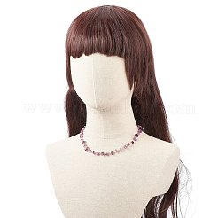 5pcs 5 Stil natürliche gemischte Edelstein-Chips Perlenketten Set&nbsp;NJEW-JN04061