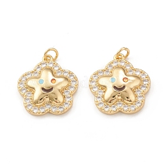 Pendenti ecologici in ottone con micro pavé di zirconi&nbsp;KK-I698-09G