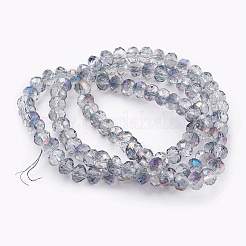 Chapelets de perles en verre électroplaqué&nbsp;GLAA-K027-HR-B