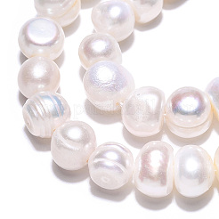 Brins de perles de culture d'eau douce naturelles&nbsp;PEAR-N013-08G