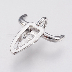 Messing Anhänger & Charms&nbsp;ZIRC-F083-009P-RS
