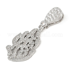 Pendentifs avec zircon cubiques à micro-pavés en laiton&nbsp;KK-R224-11P