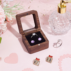 Quadratische magnetische Geschenkboxen für Fingerringe aus Holz&nbsp;CON-WH0089-109A