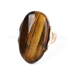 Anelli per dita allungabili naturali con occhi di tigre&nbsp;RJEW-N055-01D