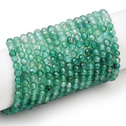 Natürliche grüne Onyx Achat Perlen Stränge&nbsp;G-L633-A01-3mm