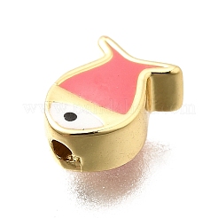 Perle di smalto in ottone&nbsp;KK-P295-47G-03