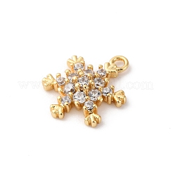 Messingpflaster klare Zirkonia Charms&nbsp;KK-V016-03G