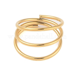 Anillo de puño abierto multicapa de acero inoxidable 304 con revestimiento iónico (IP) para mujer&nbsp;STAS-S125-11G