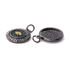 Messing Micro Pave grüne Zirkonia Anhänger&nbsp;ZIRC-Z019-24B-NR