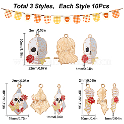 30pcs 3 Art Halloween-Legierungs-Emaille-Anhänger&nbsp;ENAM-SC0003-13