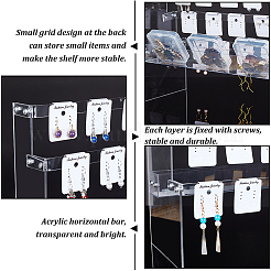 Set di supporti per display per orecchini in acrilico a forma di scale a 4 livello fai-da-te&nbsp;ODIS-WH0029-64A