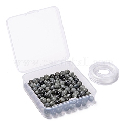 100pcs 8mm natürliche runde Perlen des Falkenauges&nbsp;DIY-LS0002-25