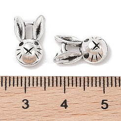Pendentifs lapin en alliage de zinc de style tibétain&nbsp;X-TIBEP-R334-037AS-RS