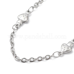 Anlaufgeschützte Pilzgliederkette aus 304 Edelstahl&nbsp;NJEW-K249-03P