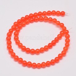 Chapelets de perles en jade de malaisie naturelle et teinte&nbsp;X-G-A146-6mm-A13