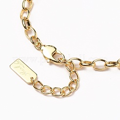 Messing Kabelkette Armbänder&nbsp;LS-BJEW-H537-14G