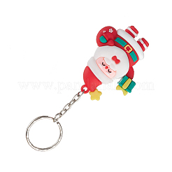 Porte-clés en plastique pvc thème de Noël&nbsp;KEYC-JKC00781-02