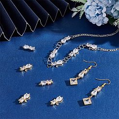 12 breloque connecteur en laiton transparent avec zircone cubique&nbsp;FIND-HY0001-24