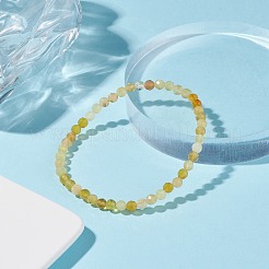 Bracciale elasticizzato con perline tonde opale giallo naturale&nbsp;BJEW-JB07901
