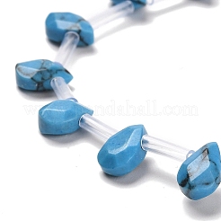 Fili di perline turchesi sintetiche&nbsp;G-Q167-A13-02
