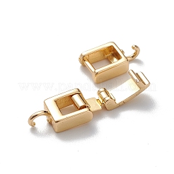 Fermoirs déployants en laiton plaqué en rack avec boucles&nbsp;KK-L184-89G