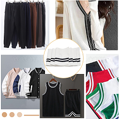 Elastischer Polyester-Rippstoff für Manschetten&nbsp;LS-DIY-WH0028-96D