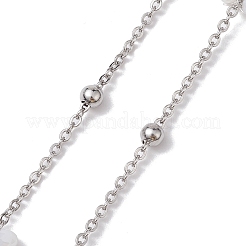 Gliederkette mit Blumenglasperlen&nbsp;AJEW-JB01207-02