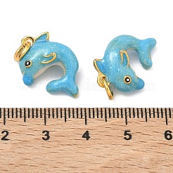 Anhänger aus Emaille mit Meeresmotiven&nbsp;ENAM-B037-10G-02