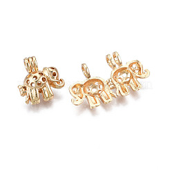 Pendentifs de médaillon en alliage de placage de rack&nbsp;PALLOY-N158-012G