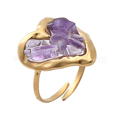 Herz natürliche Amethyst Fingerringe&nbsp;STAS-Z112-10G-01